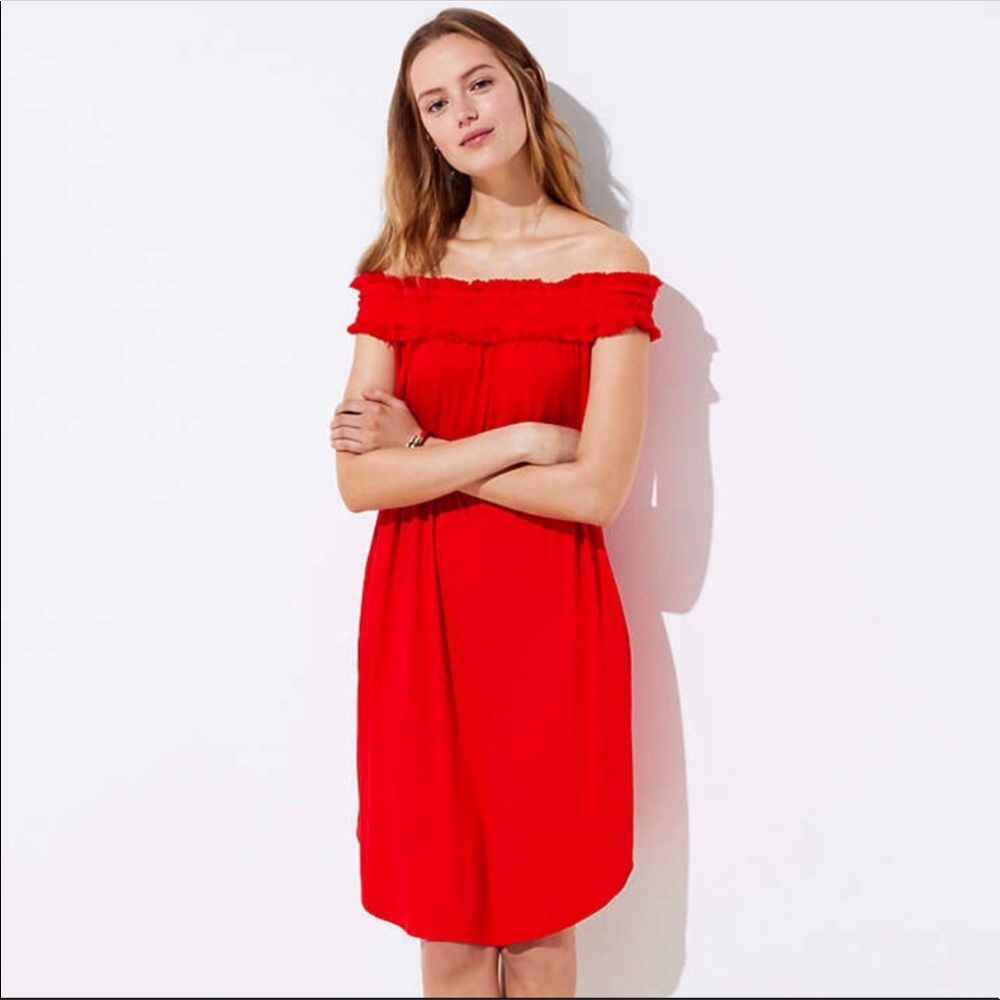 NWOT ANN TAYLOR LOFT RED DRESS
